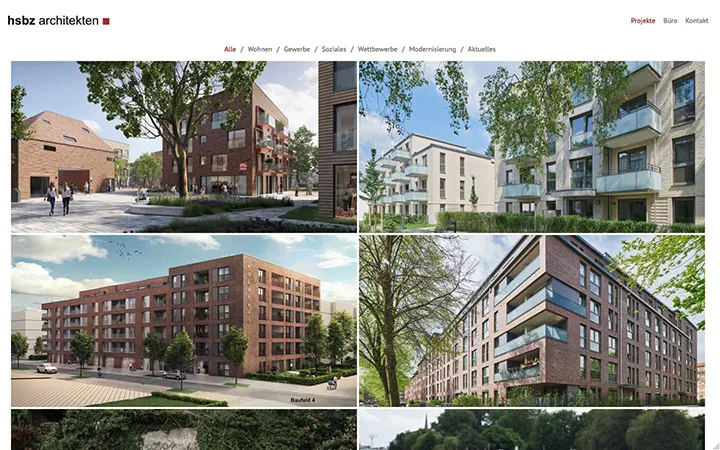 HSZB Website – Startseiten-Design